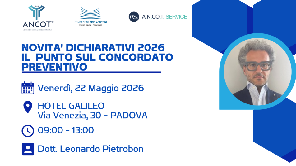 NOVITA' DICHIARATIVI 2026 IL  PUNTO SUL CONCORDATO PREVENTIVO